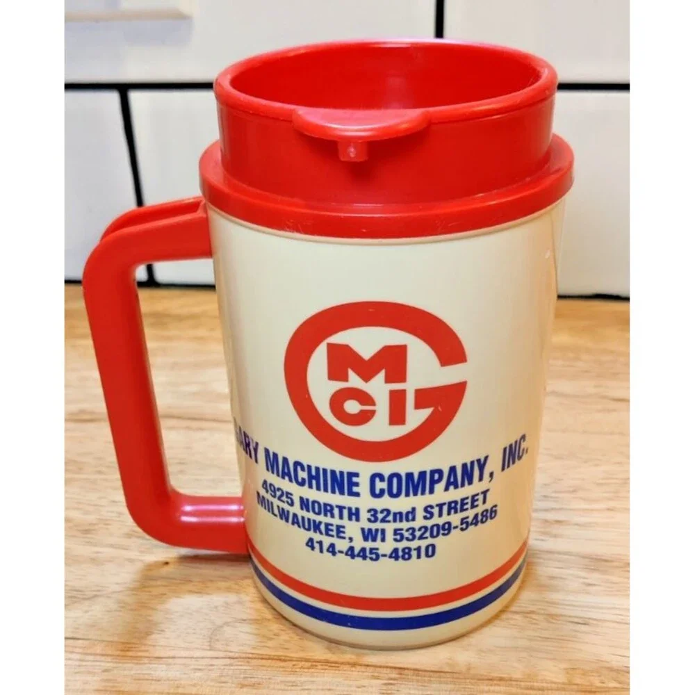 Vintage Gary Machine Company, INC Mug Travel Cup Thermos 22oz Hot And Cold-USA